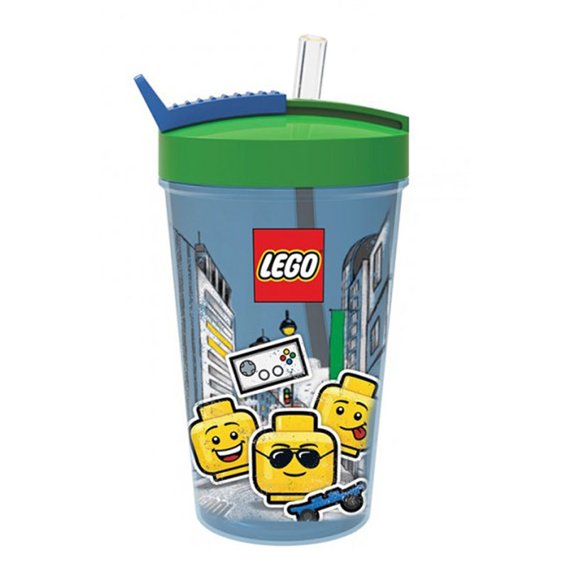 LEGO TUMBLER WITH STRAW - BOY