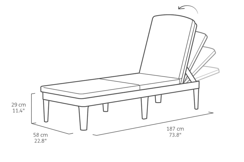 KETER JAIPUR SUN LOUNGER GRAPHITE