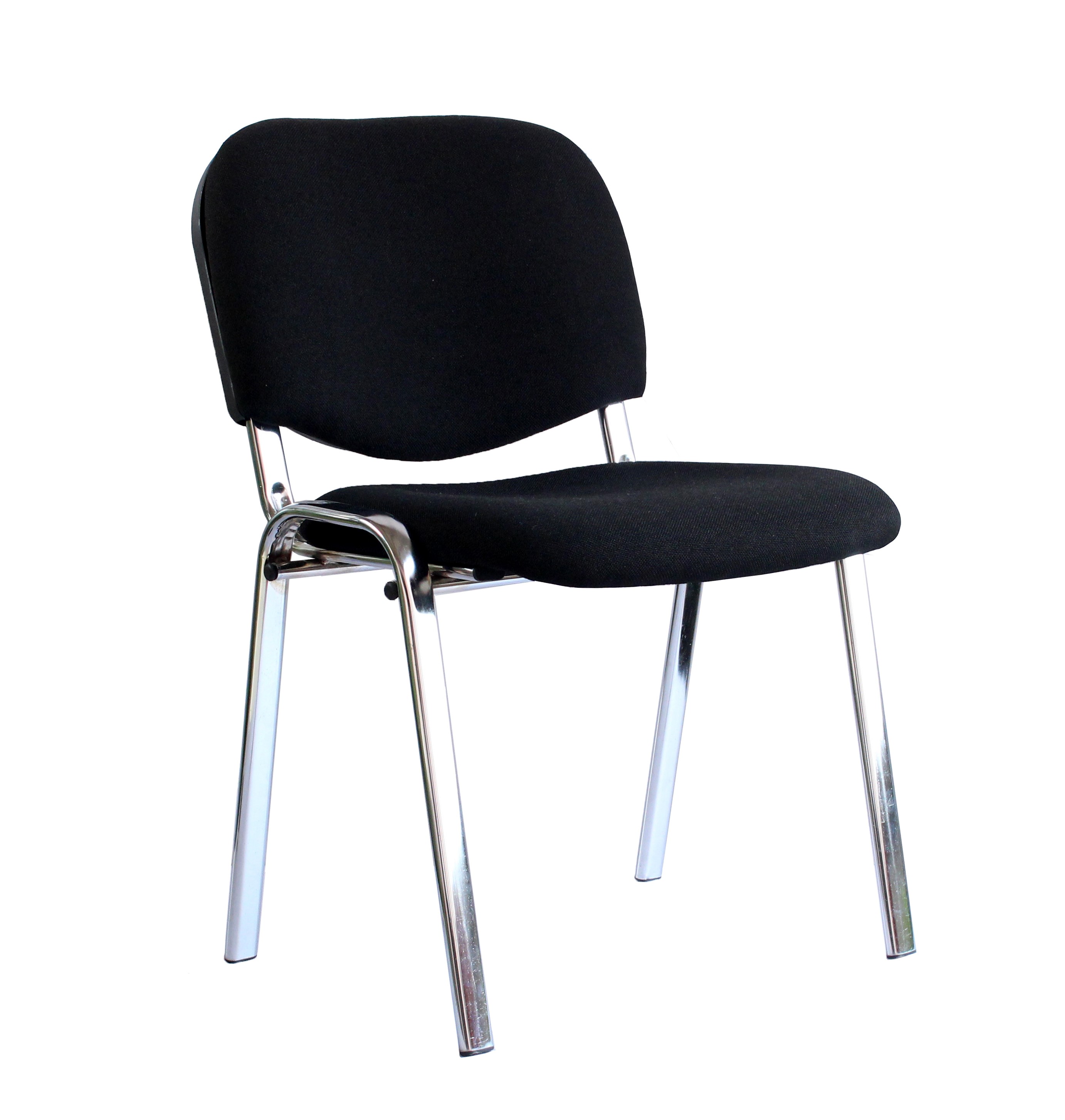 DAISY VISITOR CHAIR BLACK SILVER LEGS 54X59X79CM