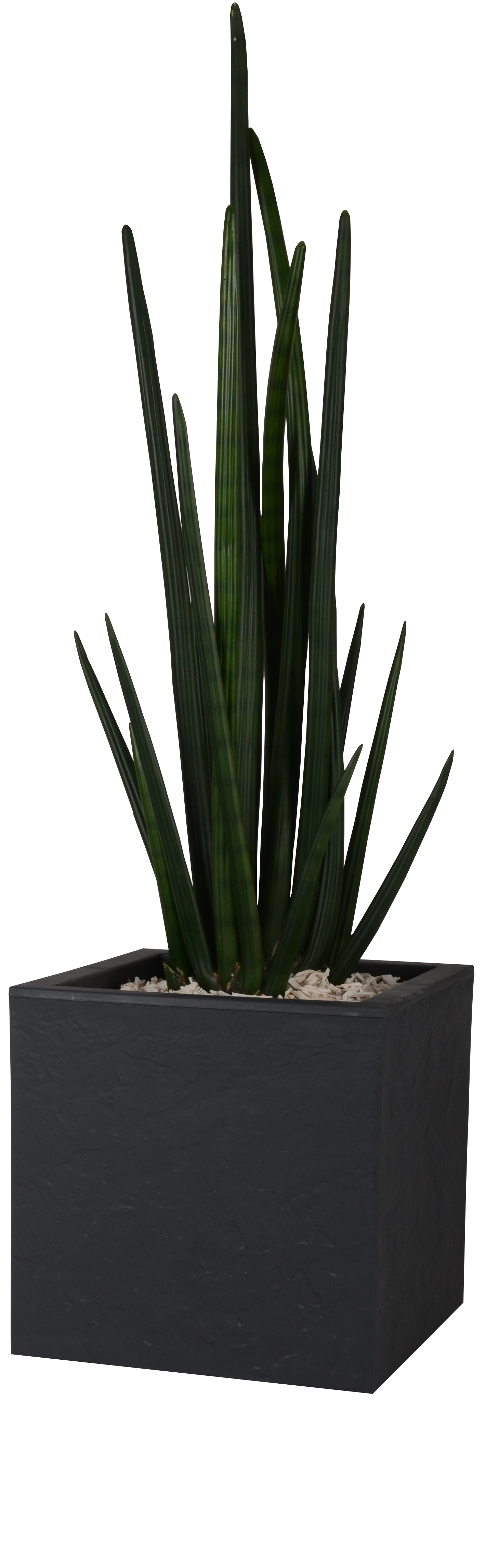 EDA PLASTIC POT SQUARE 40X40X44CM, 31LT-13730-ANTHRACITE