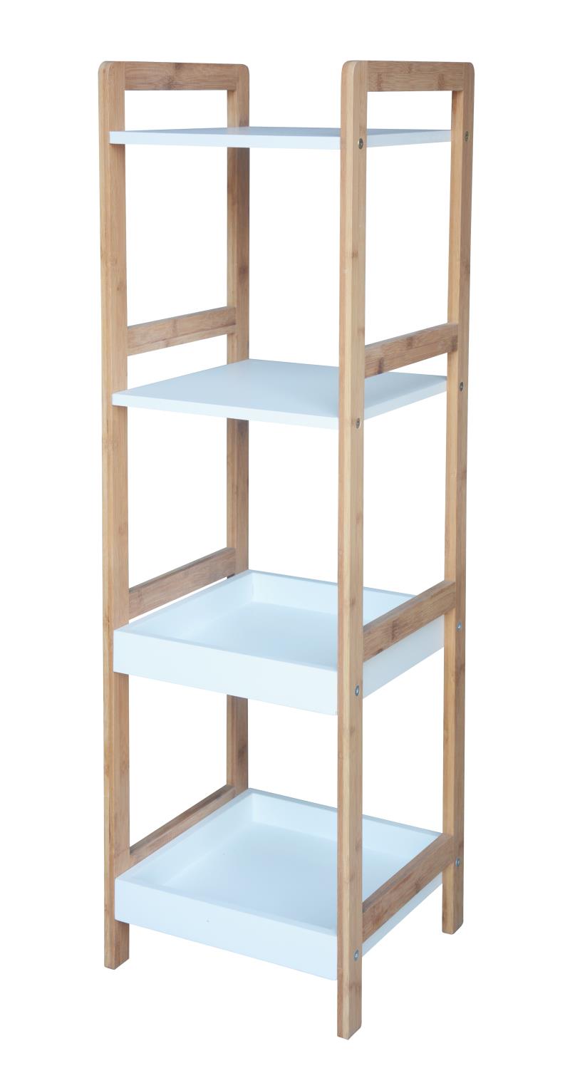 LONDON 4 TIER SHELF MDF+BAMBOO