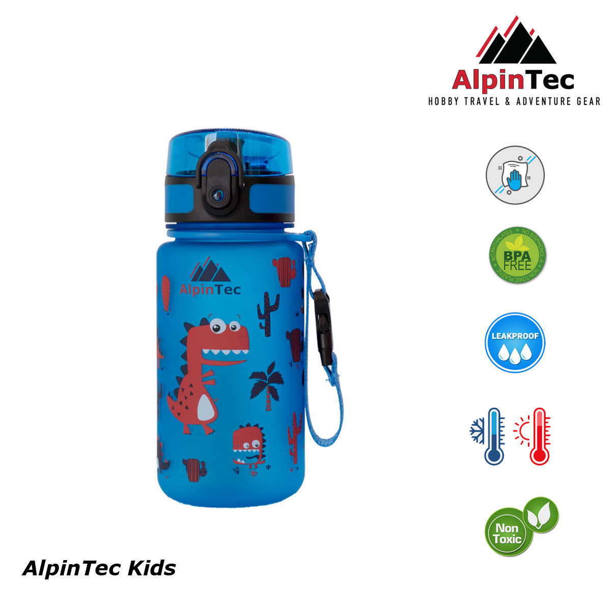 ALPIN KIDS BOTTLE 35CL DINO BLUE