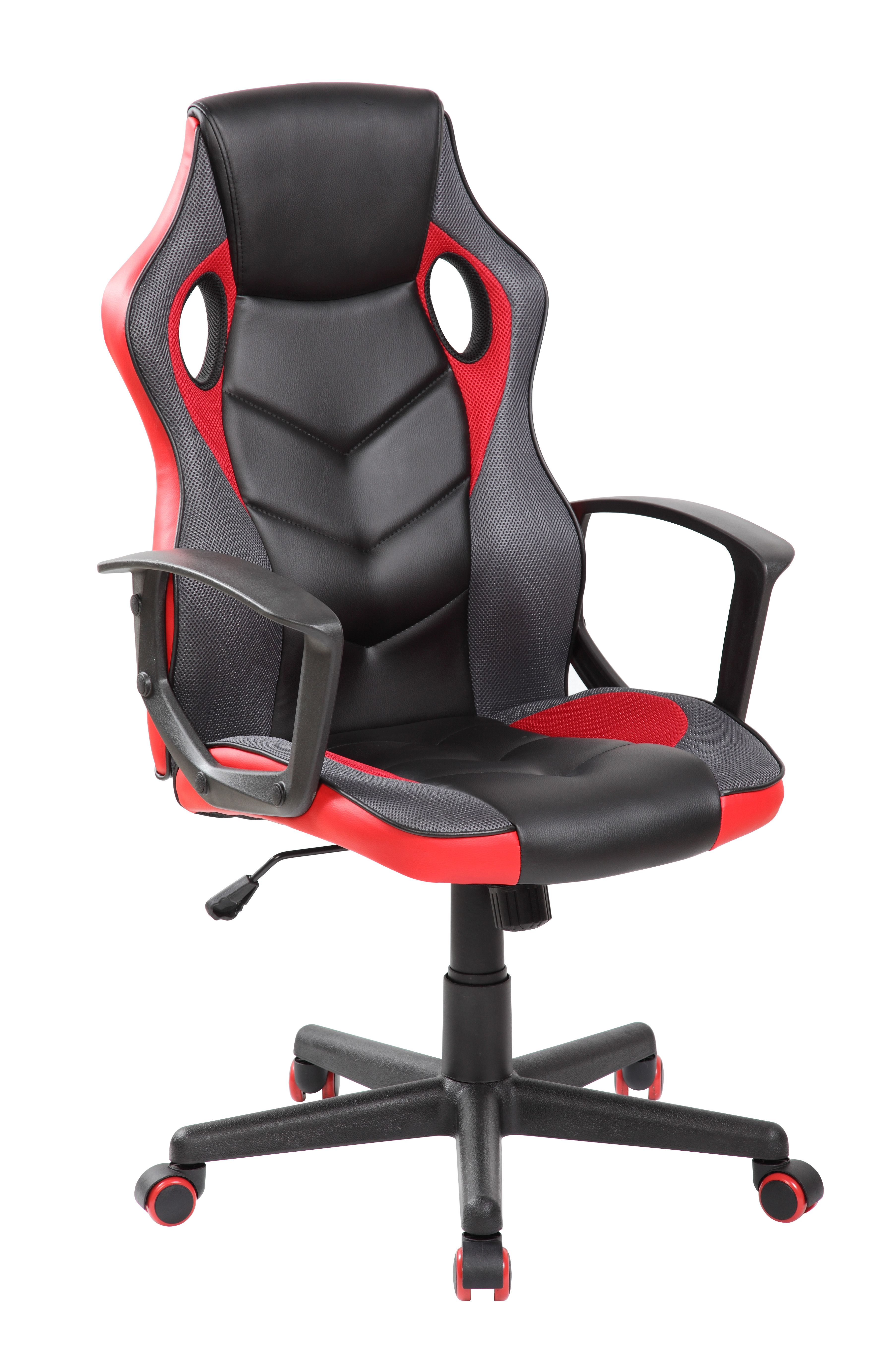 OMEGA OFFICE CHAIR BLACK/RED 61X60.5X106-118CM