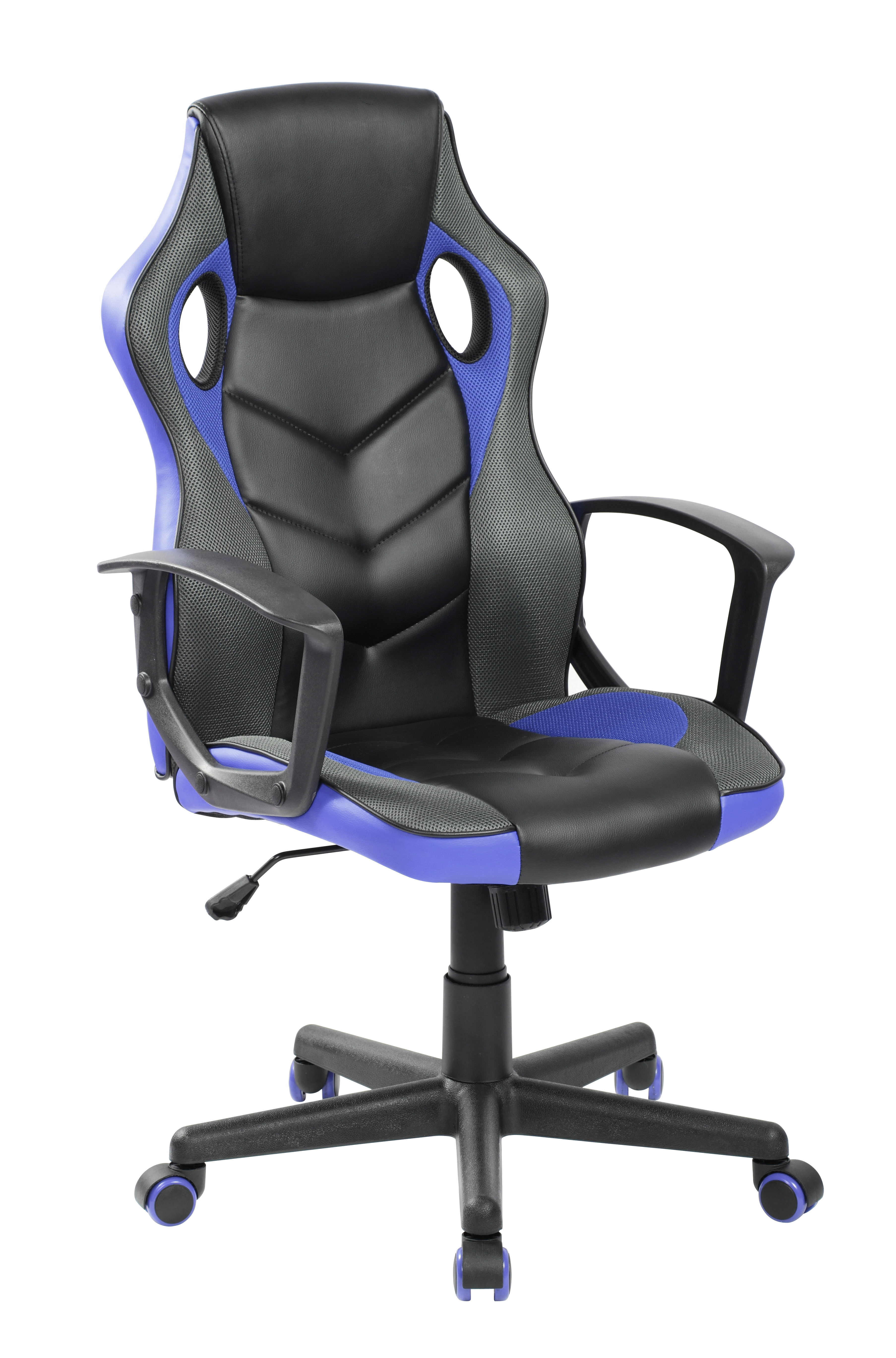 OMEGA OFFICE CHAIR BLACK/BLUE 61X60.5X106-118CM