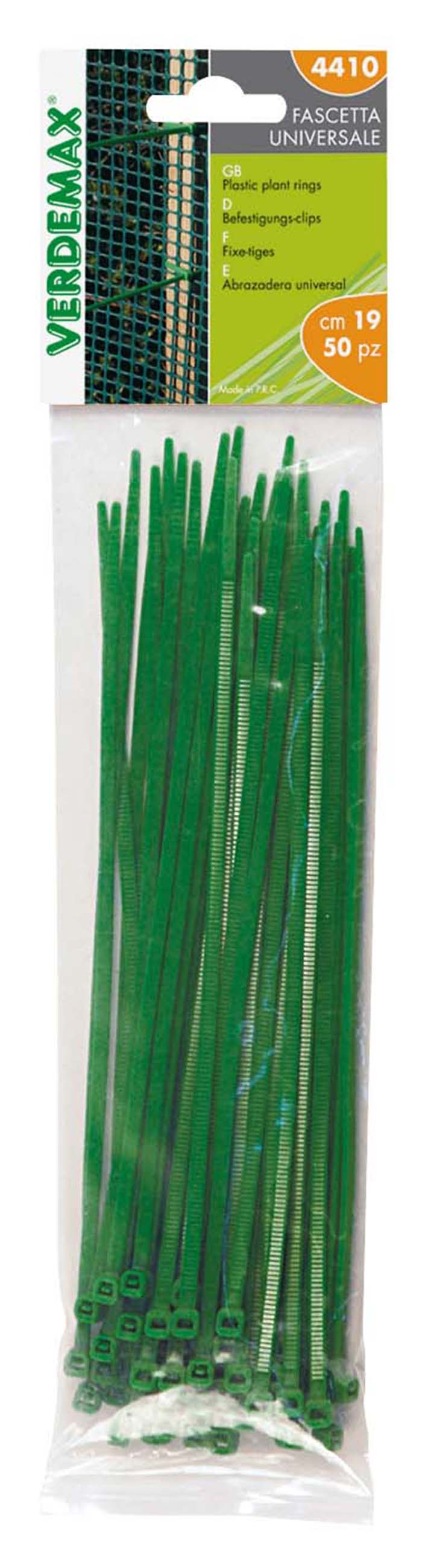 VERDEMAX CABLE TIES 19CM 50PCS GREEN