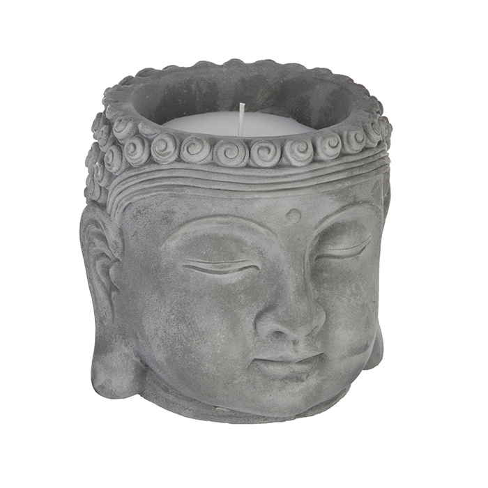 BUDDHA HEAD CANDLE 13X13CM