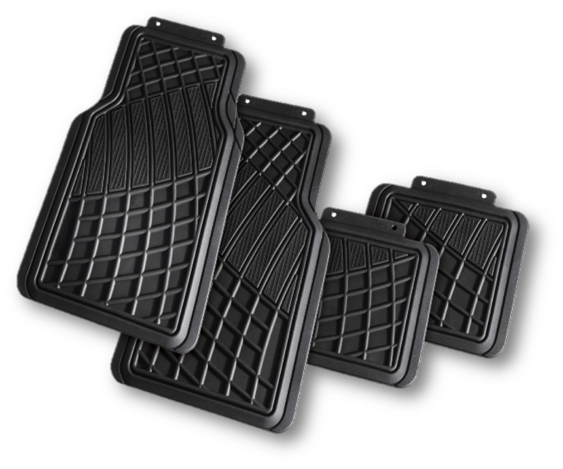 AUTOMAX PREMIUM PVC CAR MATS WITH VERCLO GRIP SET x 4