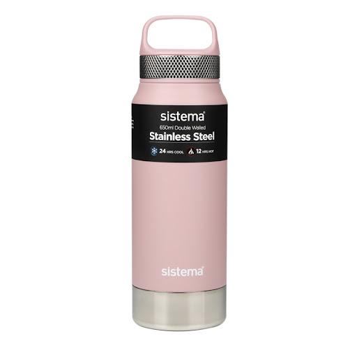 SISTEMA HYDRATION BOTTLE STAINLESS STEEL 650ML 5 ASSORTED COLORS