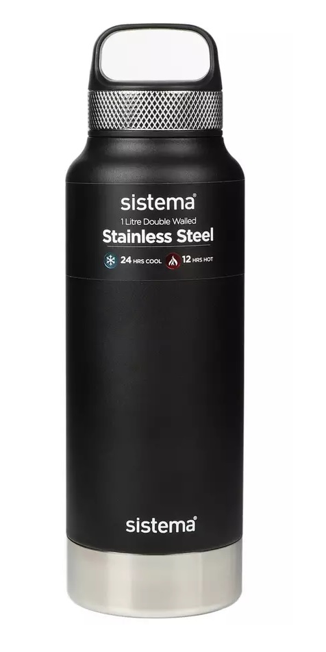 SISTEMA HYDRATION BOTTLE STAINLESS STEEL 1L 5 ASSORTED COLORS