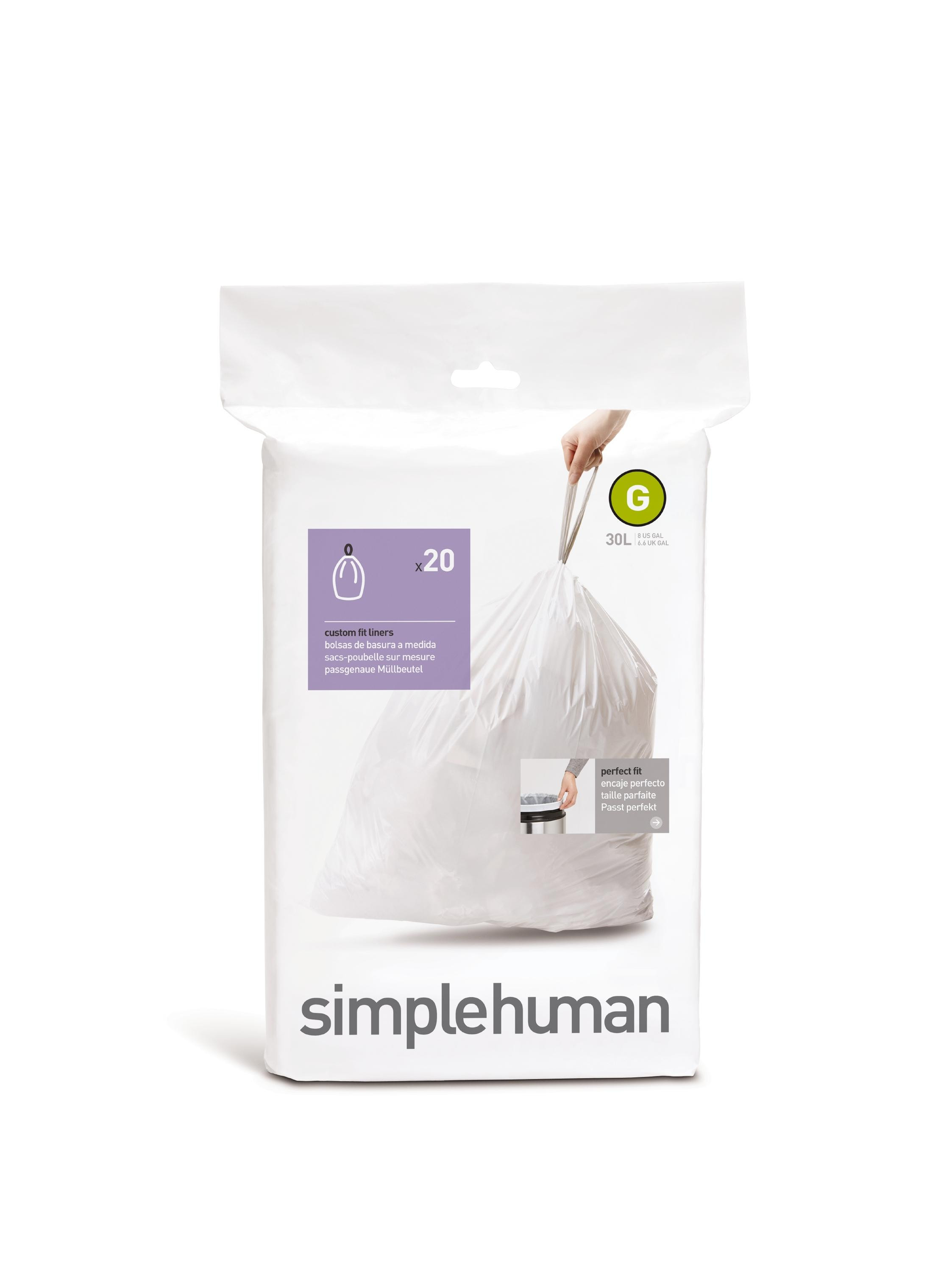 SIMPLEHUMAN BIN BAG LINER G (30L) 20PCS