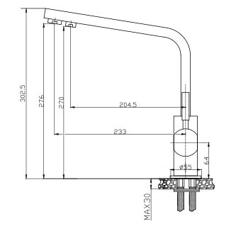 RAVELLI KITCHEN MIXER 3WAY 