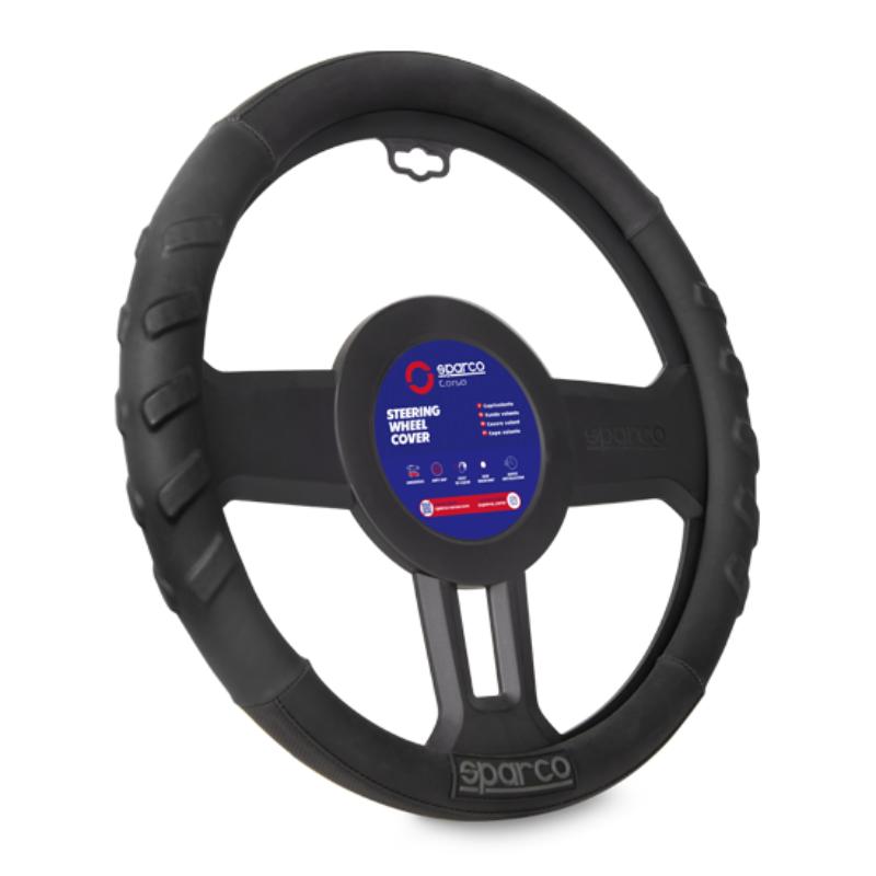 SPARCO STEERING WHEEL COVER BLACK PVC GRIP SPC1117BK