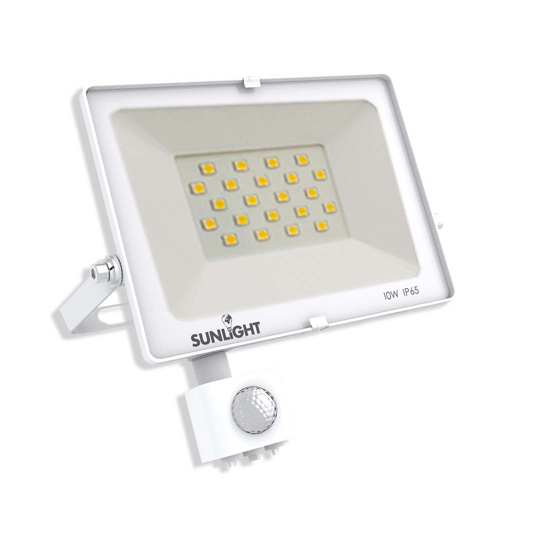 SUNLIGHT LED 10W SLIM FLOODLIGHT WITH SENSOR 1200LM 4000K IP54