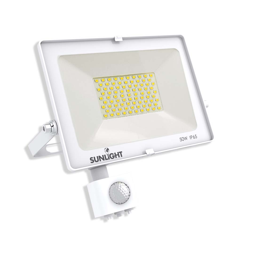 SUNLIGHT LED 50W SLIM FLOODLIGHT WITH SENSOR 6000LM 4000K IP54