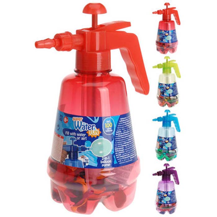 WATER PUMP BALLOON SPRAYER WITH 100 BALLOONS 1.7L 4 ΔΙΑΦΟΡΕΤΙΚΑ ΧΡΩΜΑΤΑ