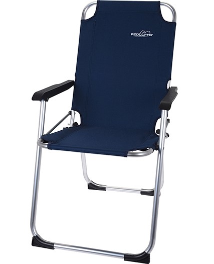 CAMPING LONG BACK CHAIR DARK BLUE