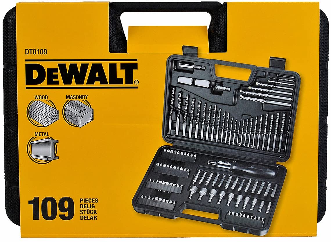 DEWALT SET DRILLBIT+SCREWDRIV 109