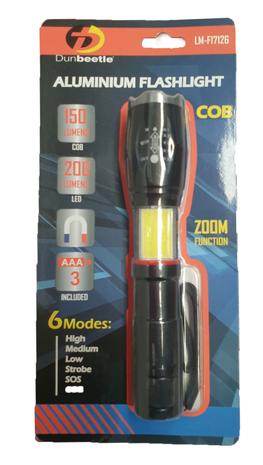 DUNBEETLE LED TORCH ZOOM 6MODE