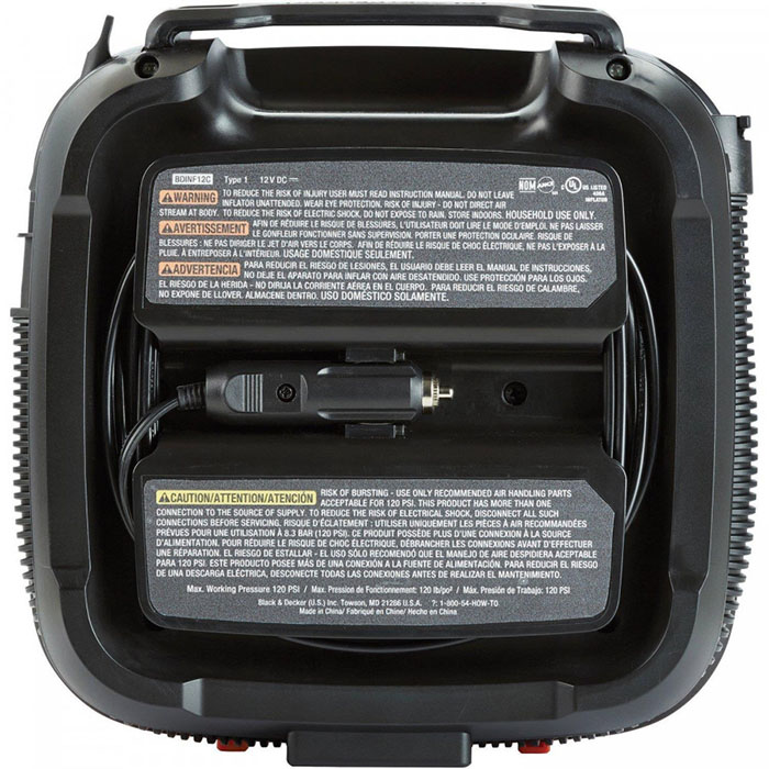 BLACK & DECKER ASI400-XJ HIGH PRESSURE INFLATOR 12V