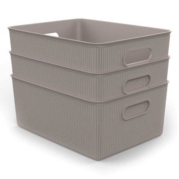 TATAY STORAGE BASKET 38.5X29.4X16CM 15L TAUPE