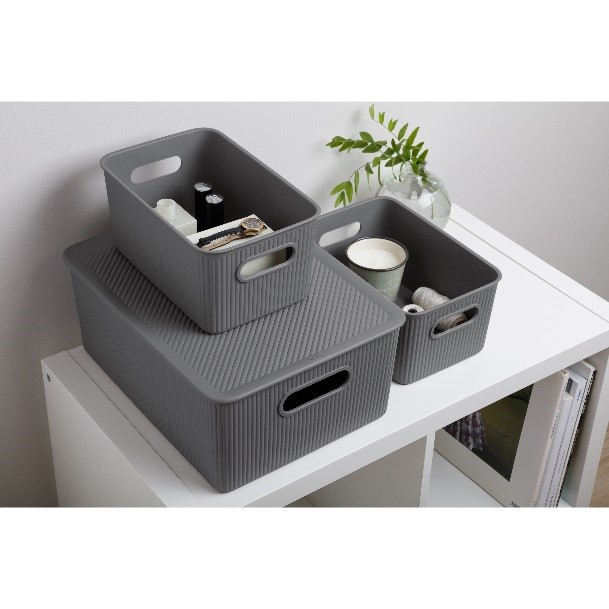 TATAY STORAGE BASKET 38.5X29.4X16CM 15L GREY