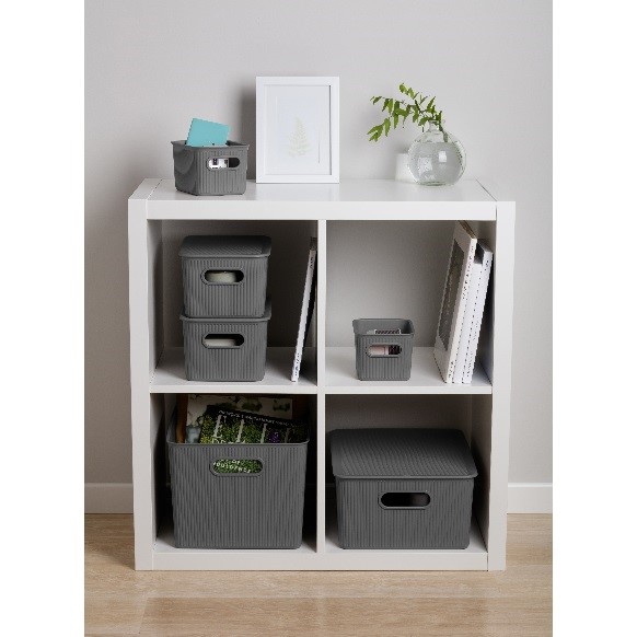 TATAY STORAGE BASKET 38.5X29.4X16CM 15L GREY