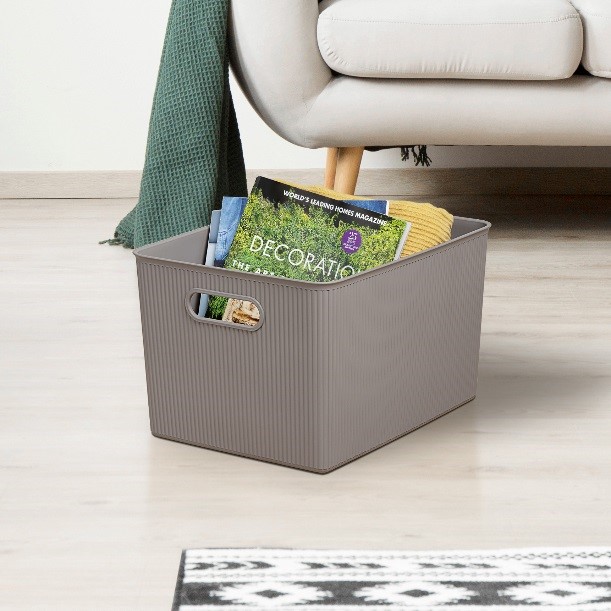 TATAY STORAGE BASKET 38.5X29.4X23CM 22L TAUPE