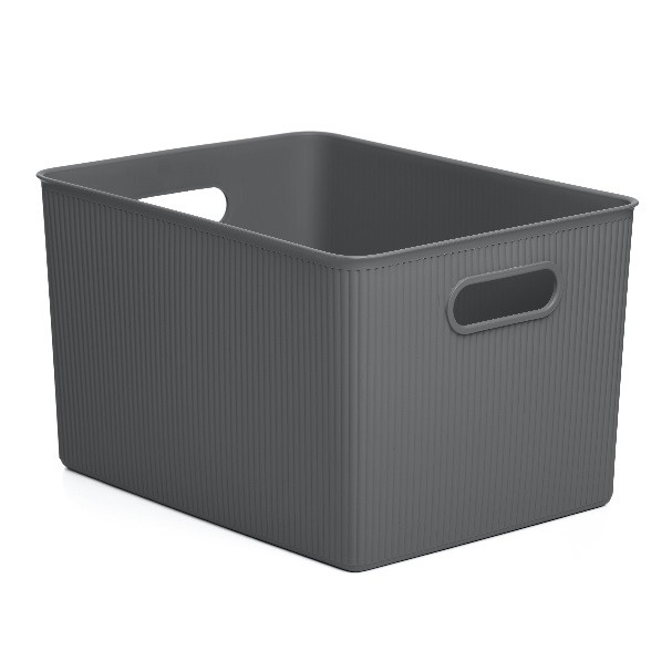 TATAY STORAGE BASKET 38.5X29.4X23CM 22L GREY