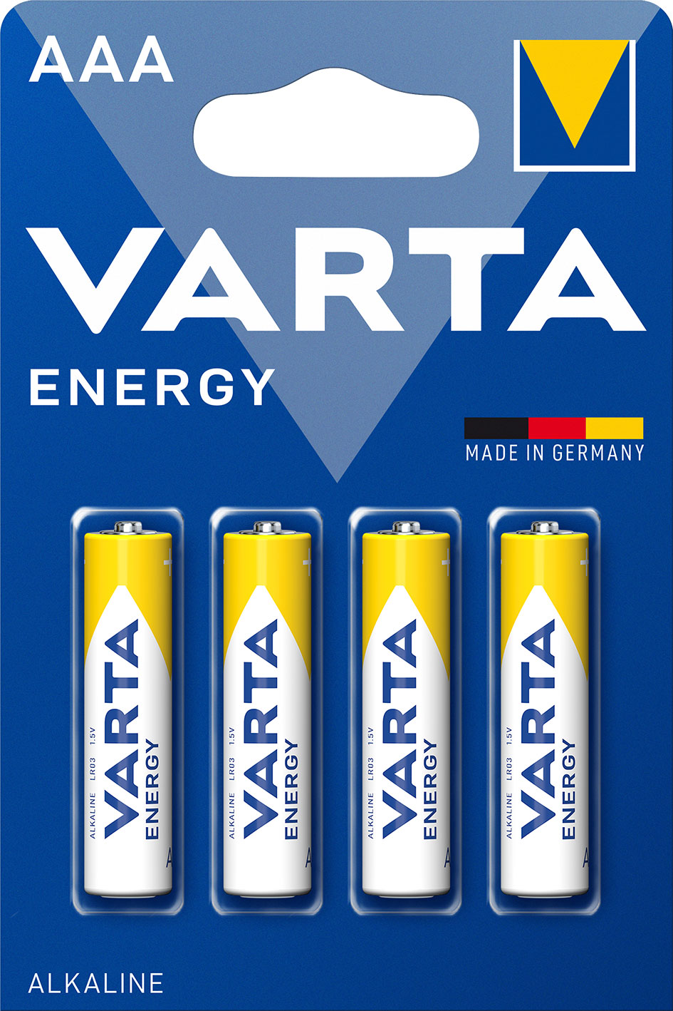 VARTA ENERGY ALKALINE BATTERIES AAA, MICRO, LR03, 1,5V, 4-PACK