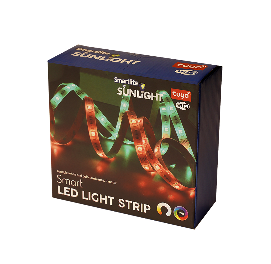 SUNLIGHT LED 4.8W/M WIFI SMART STRIP 5-METER SET RGB WITH CONTROLLER & ADAPTOR IP65