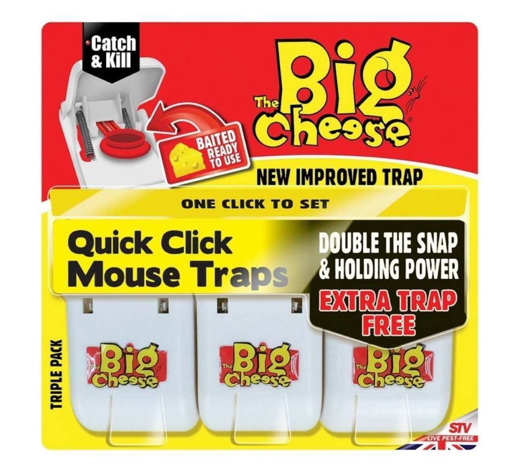 BIG CHEESE 3PCS MOUSE TRAP QUICK CLICK