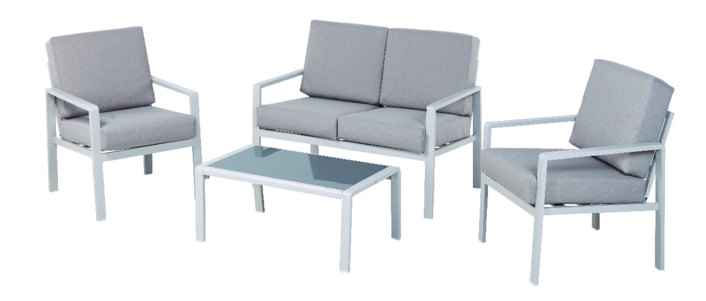 TOULOUSE 2 SEAT SOFA SET 4PCS - WHITE