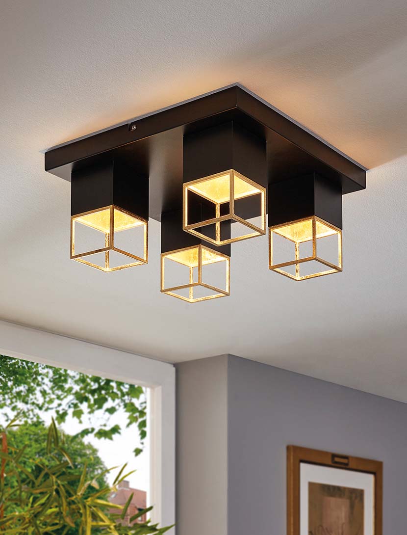 EGLO 'MONTEBALDO' CEILING LIGHT 4xGU10 3000K 380MM