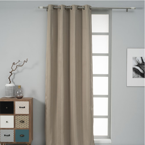 EASYHOME CURTAIN LUNA BEIGE 140X260CM BLACKOUT