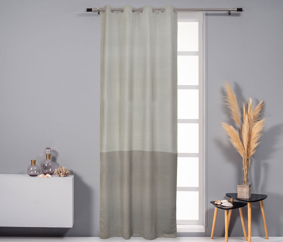 EASYHOME CURTAIN BEIGE 140X260CM BLACKOUT