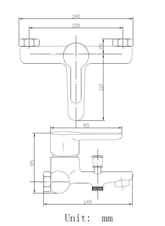 HOFER PLUIE AMANZI COLLECTION BATH MIXER