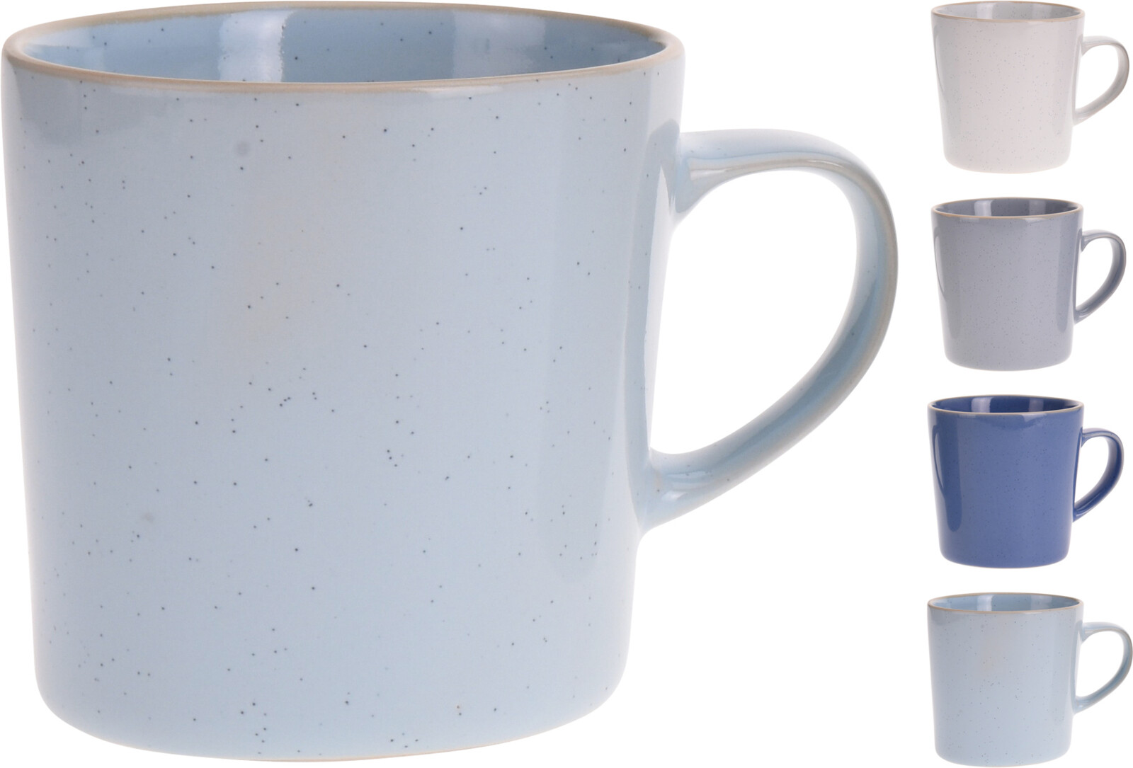 MUG 320CC STONEWARE 4 ASSORTED COLORS