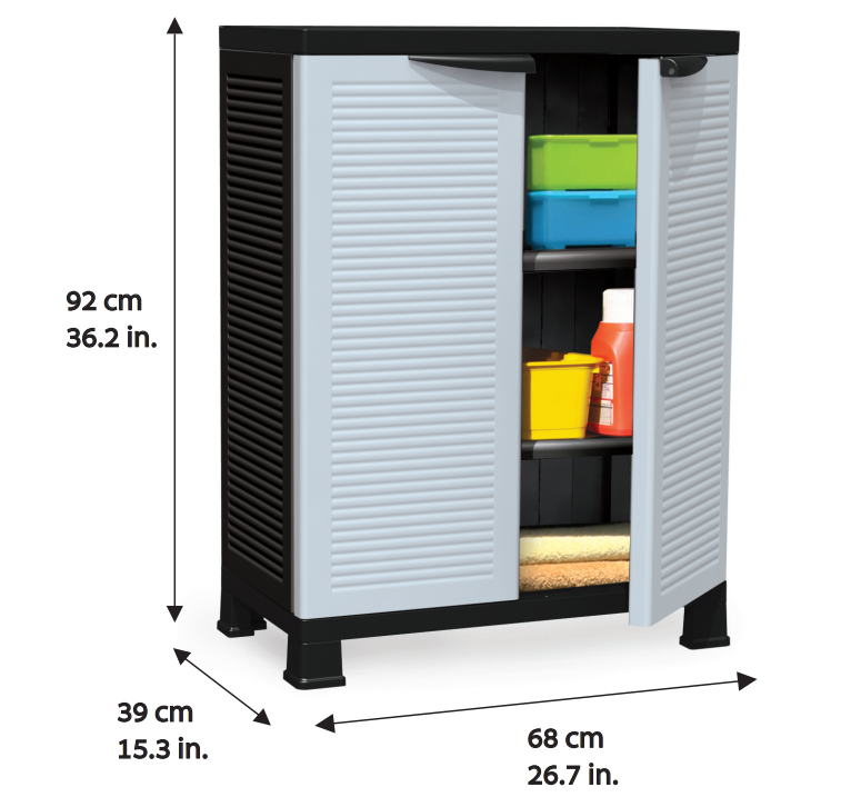 RAM MIDY CAB 68X40X92CM BLACK/GREY 68X40X92CM