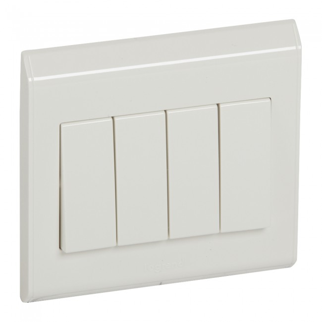 LEGRAND 617607 BELANKO SINGLE SWITCH 4 GANG 2 WAY LARGE ROCKER 