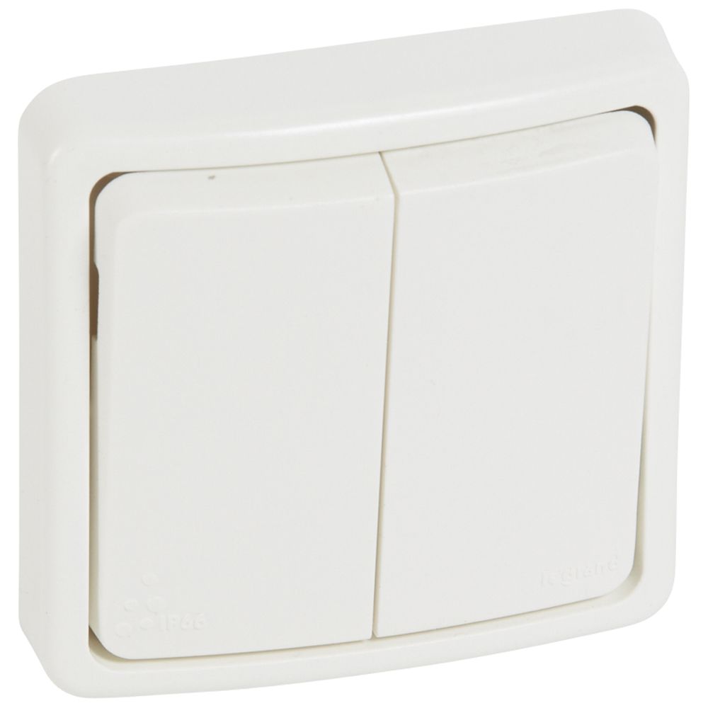 LEGRAND 684554 SWITCH PLEXO 66 2 GANG 2 WAY 20 A FLUSH MOUNTING