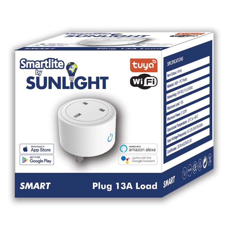 SUNLIGHT SMART ADAPTOR PLUG 13AMP LOAD (3120W) WIFI TUYA APP