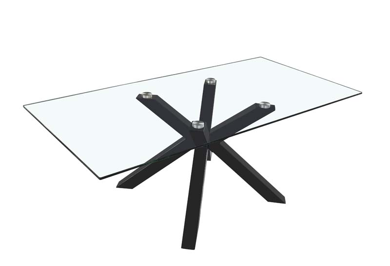 ROSE COFFEE TABLE BLACK 120X60X46X0.8CM