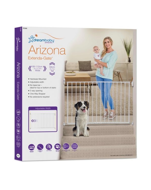 DREAMBABY ARIZONA GATE WHITE 68-112XH68CM