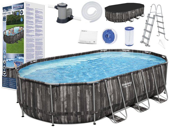 BESTWAY 5611R POWER STEEL OVAL FRAME POOL 610X366X122CM