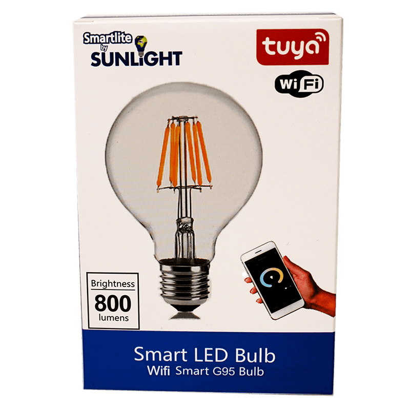 SUNLIGHT LED 7W SMART FILAMENT BULB G95 E27 2700K WIFI TUYA APP 800LM