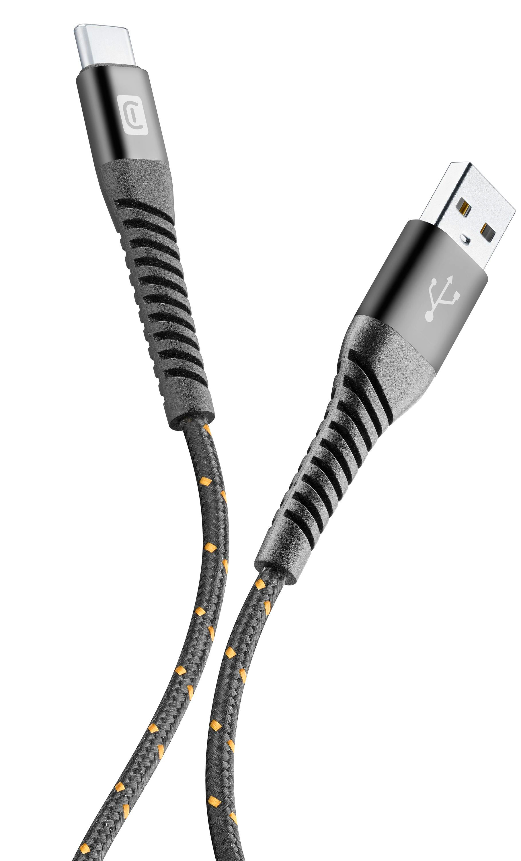 CELLULAR LINE TETRAFORCE CABLE USB-A TO USB-C 2.0M BLACK