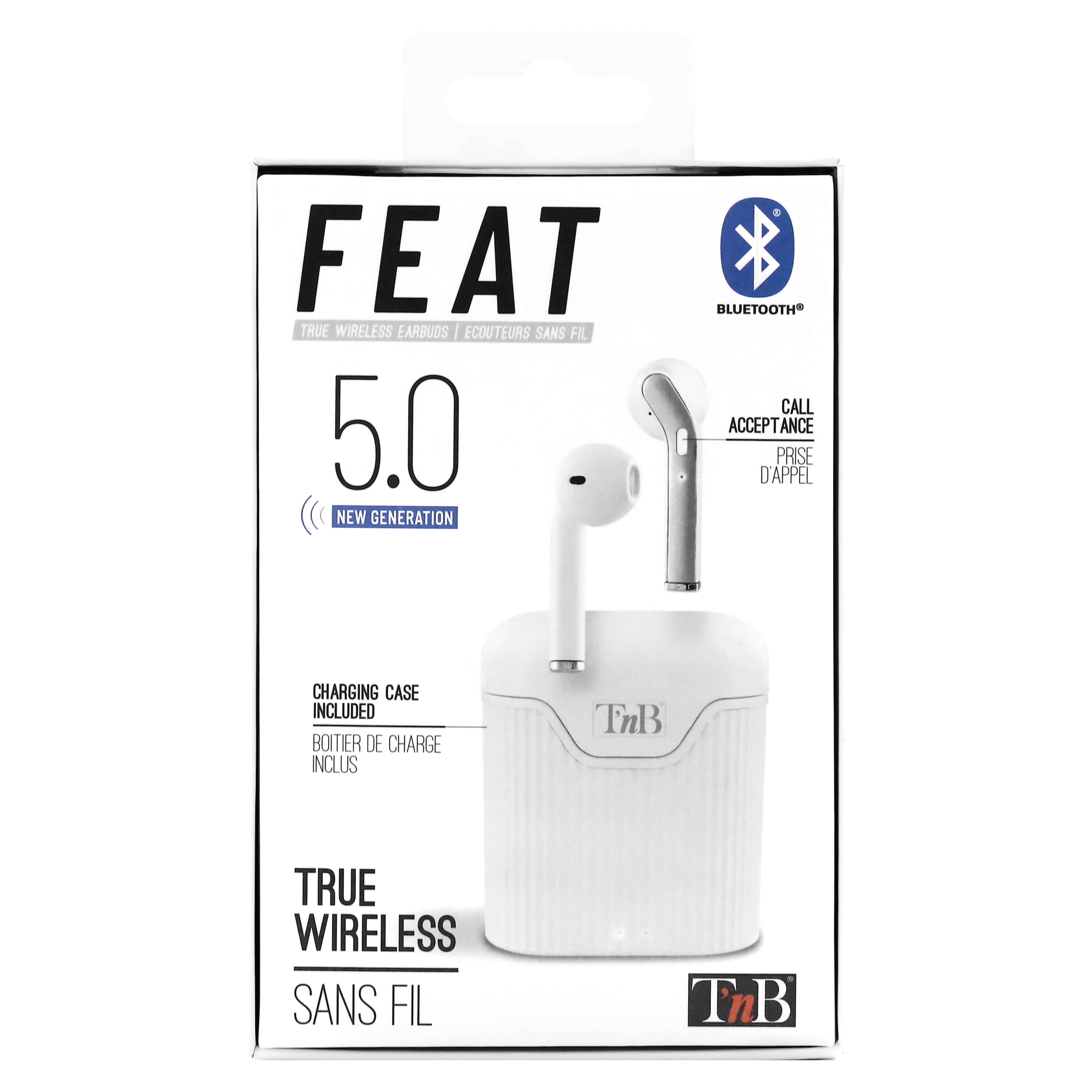 TNB FEAT TRUE WIRELESS EARBUDS WHITE