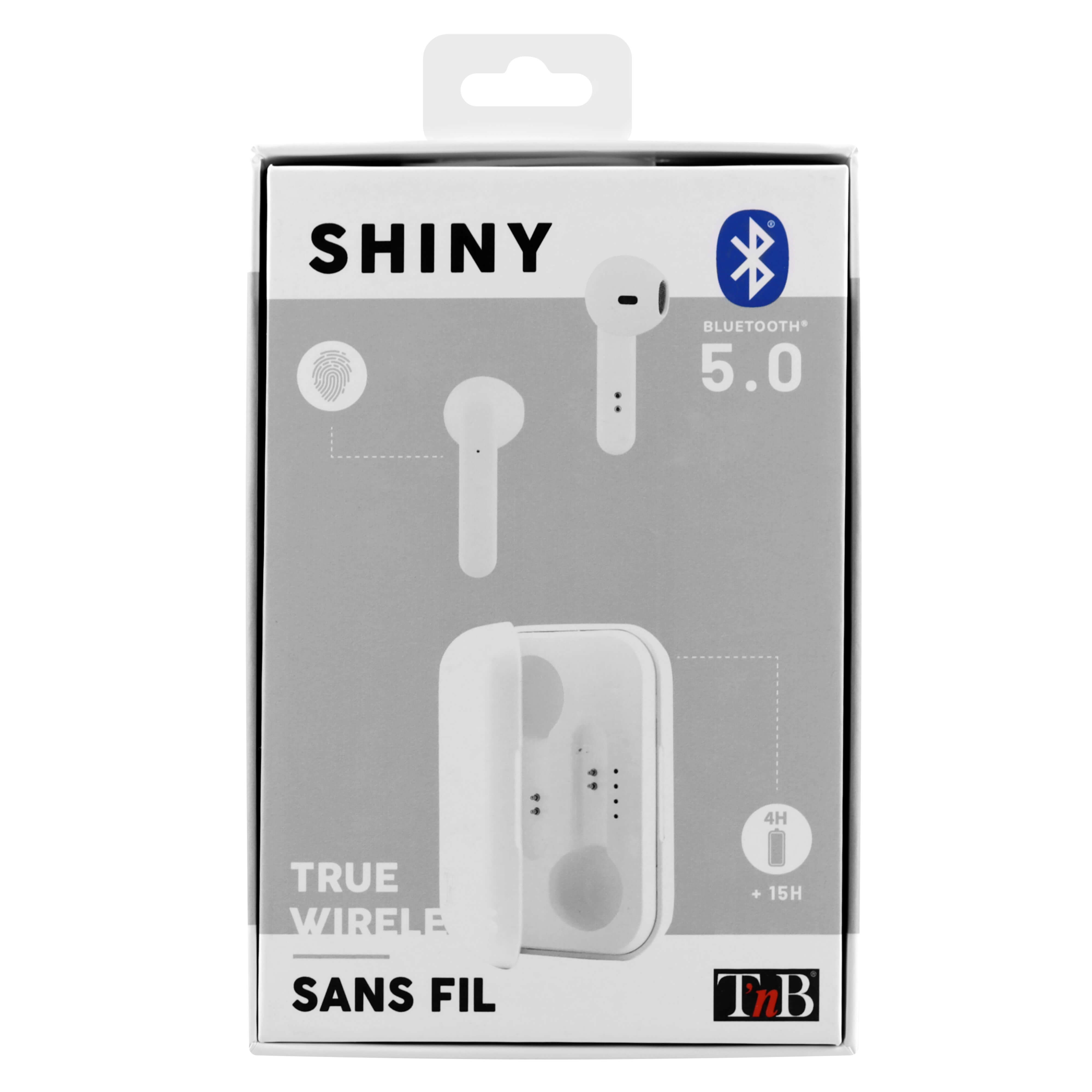 TNB SHINY BLUETOOTH EARBUDS WHITE