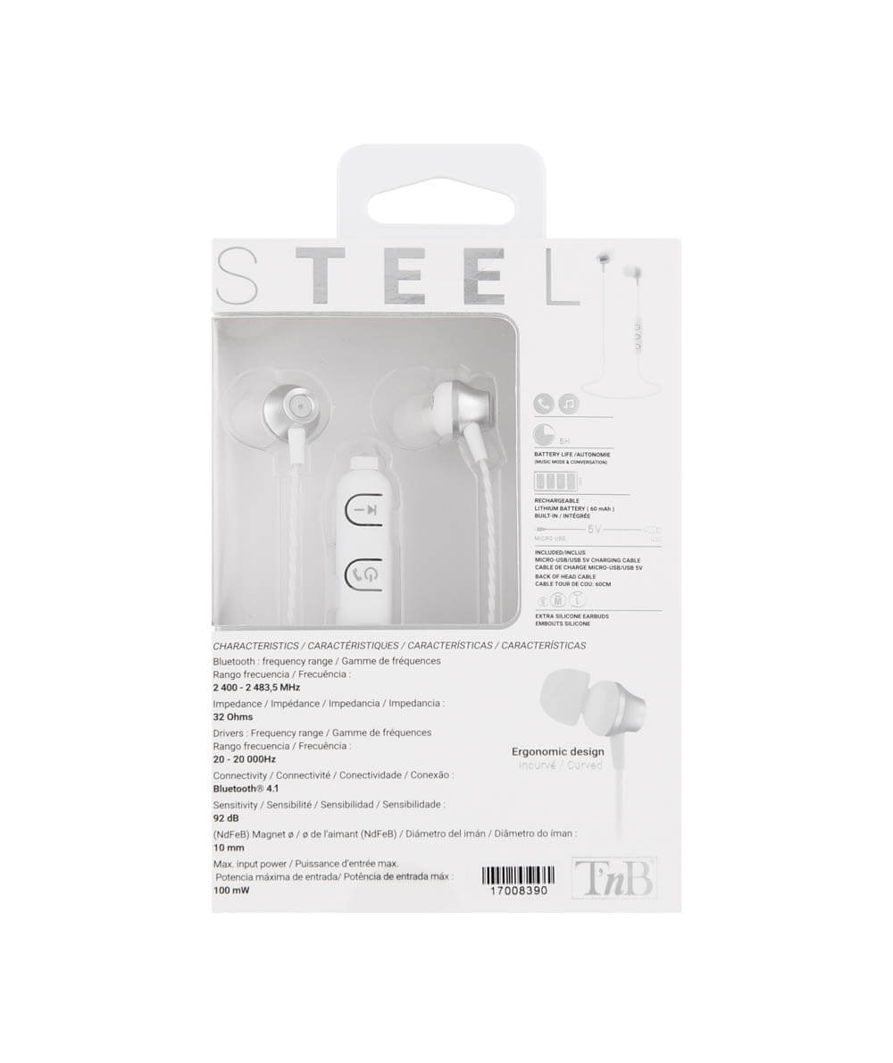 TNB BLUETOOTH EARPHONES SILVER