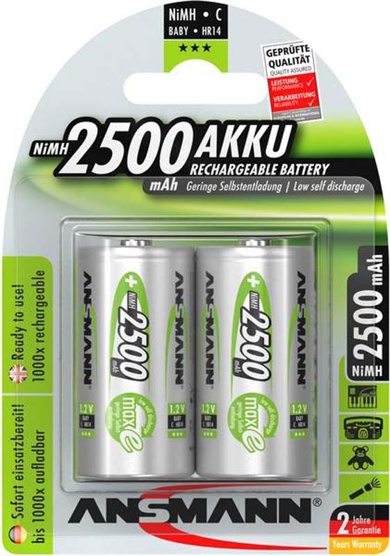 ANSMANN C SIZE PACK OF 2 C2500 MAH